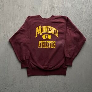 Vintage Minnesota Athletics Reverse Weave Sweatshirt Men XL Maroon 90s Champion